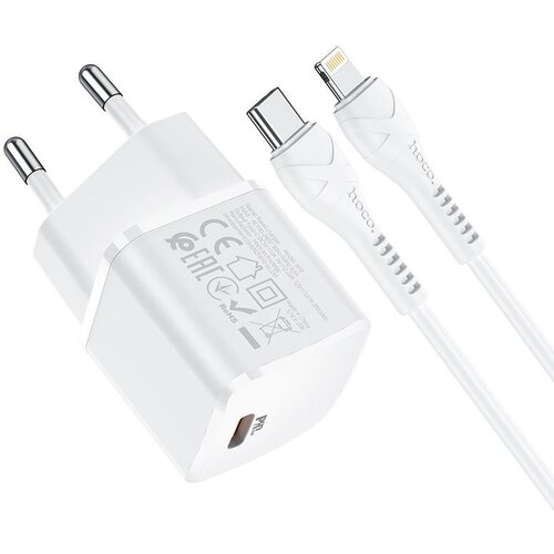 Hoco putni punjač Type C + kabel za iPhone Lightning 8-pin Power Delivery 20W Starter N10 bijeli Cijene