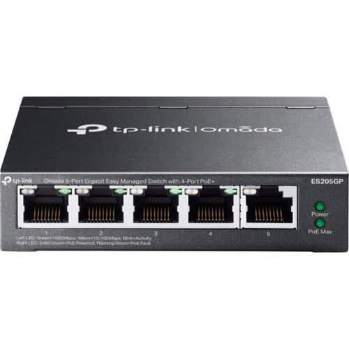 Tp-link Omada 5-Port Gigabit Easy Managed Switch with 4-Port PoE+ 4&times; Gigabit PoE+ Ports, 1&times; Gigabit Non-PoE Ports 802.3at/af, 65 W PoE Power, Desktop Steel Case and Fanless Integration with Omada SDN Cijene