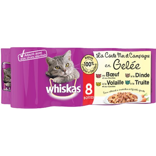 Whiskas La Carte 8 x 390 g - Riba i meso u želeu Cijene