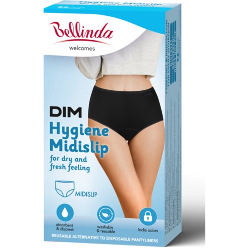 Bellinda HYGIENE MIDISLIP - Women's hygienic panties with a higher waist - black Cene