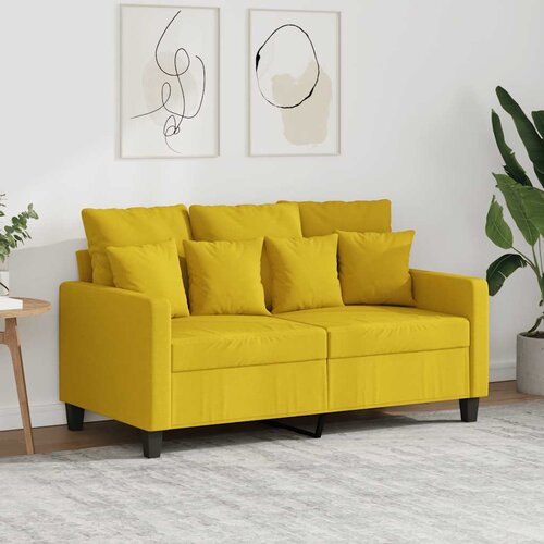  Dvosjed od tkanine svjetložuti 120 cm Cene