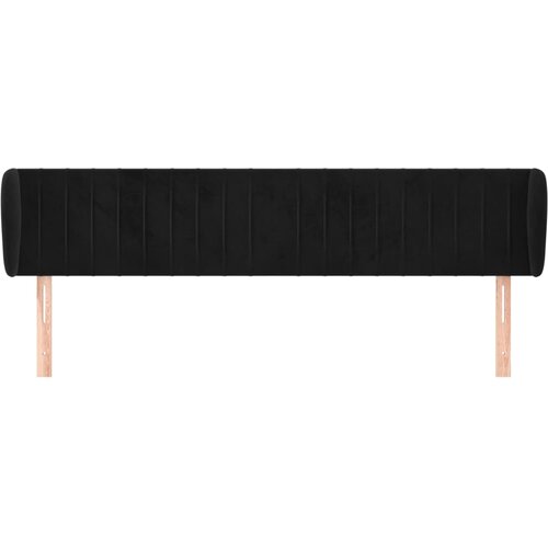  Uzglavlje s u&amp;scaron;ima crno 203x23x78/88 cm bar&amp;scaron;unasto Slike