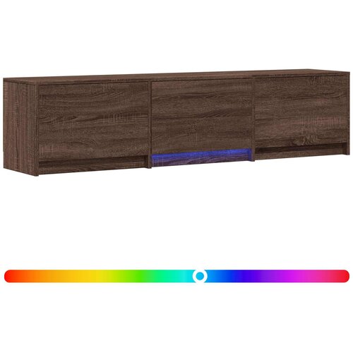 vidaXL TV omarica z LED osvetlitvijo Rjavi hrast 165 x 34 x 40 cm, (5000210205) Cene