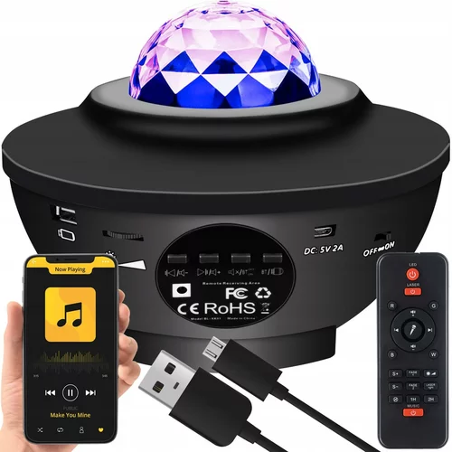  RGB zvjezdasti projektor i USB bluetooth zvučnik
