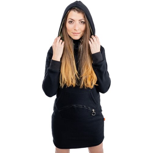 Glano Women&amp;#039;s Sweatshirt Dress - Black Slike