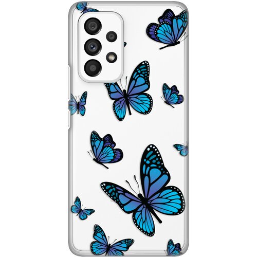 maska silikonska print skin za samsung A536B galaxy A53 5G blue butterfly Slike