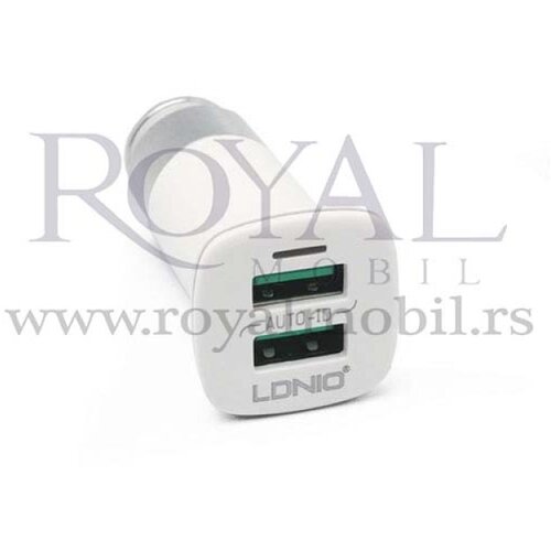 Ldnio auto punjač double auto-id C301 3.6A 2xUSB micro beli Slike