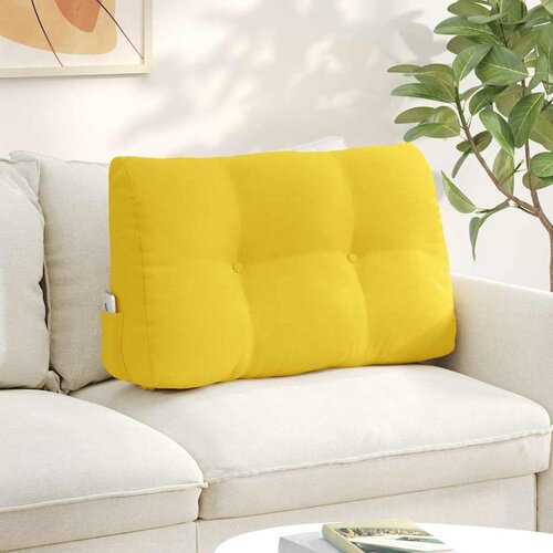 vidaXL Poglavni vzglavnik Svetlo rumena 80 x 24 x 50 cm blago Cene