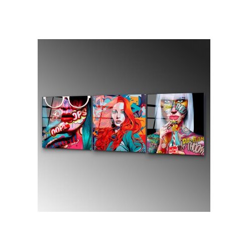 Wallxpert dekorativna slika od kaljenog stakla faces (uv 858) 50 x 50cm Slike