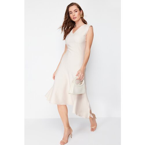 Trendyol Jewelled Skirt Asymmetrical Midi Woven Dress Cene