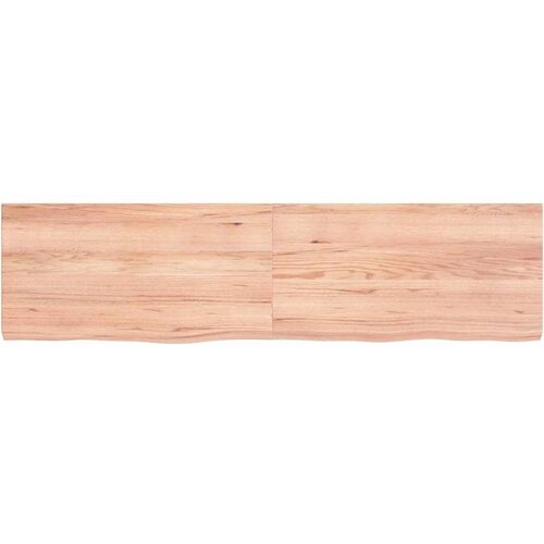  Zidna polica svjetlosmeđa 120x30x(2-4) cm obrađena hrastovina Slike