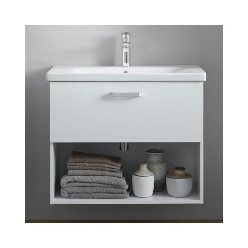  Kopalniška omarica z umivalnikom Evelin (65 cm, bela)