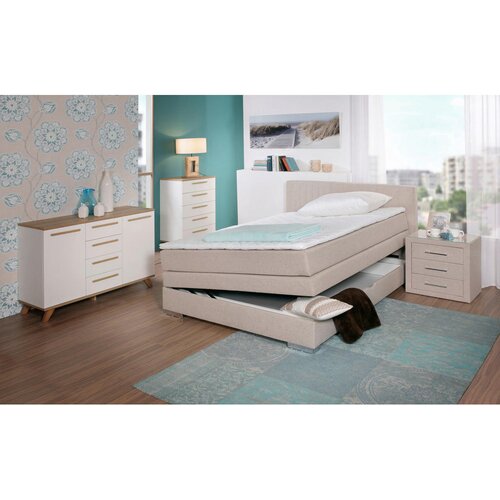 Esposa POSTELJA BOXSPRING 140 cm x 200 cm , tekstil bež Slike