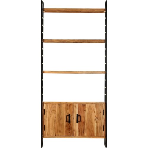 Maison Chic Knjižna omara - Knjižni regal 4-nadstropna 80x30x180 cm trden akacijev les, (21724617) Slike