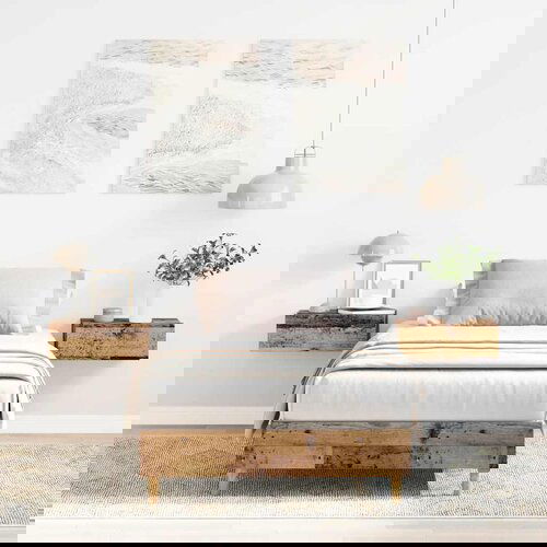 VidaXL posteljni okvir brez vzmetnice Stari les 90x190 cm Slike