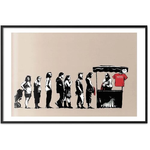  Plakat - Destroy Capitalism 60x40 Crni okvir s margom Cijene
