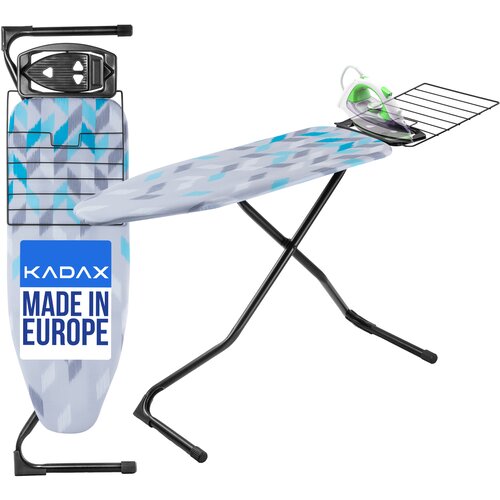 KADAX likalna deska 120x42 cm z držalom za likalnik, široka mizna plošča, zložljiva polica, (5000351463) Cene
