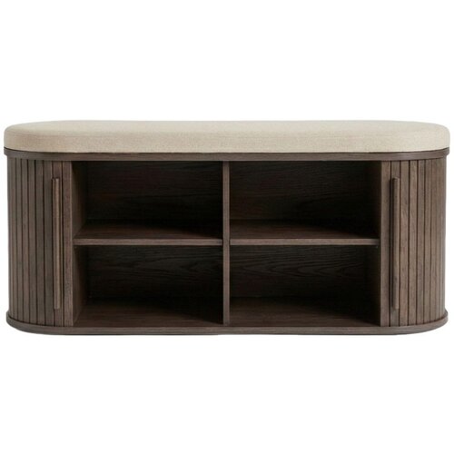Unique Furniture Podstavljena klupa u tamnoj prirodnoj boji Meta &amp;ndash; Slike