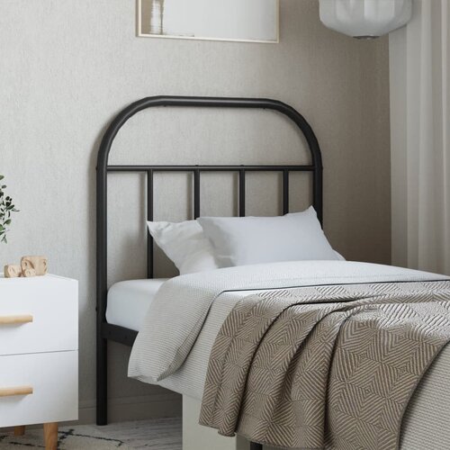 vidaXL Metalno uzglavlje crno 75 cm Cijene