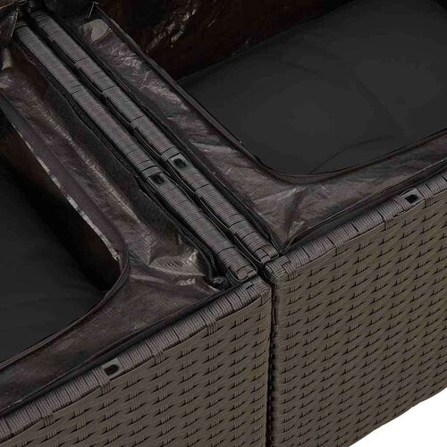 vidaXL 6-dijelni set vrtnih sofa s jastucima crni od poliratana Cijene
