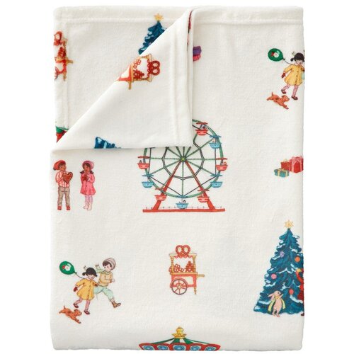 Belle & Boo Bijela deka za bebe od mikropliša 150x200 cm Christmas Fairground – Cijene