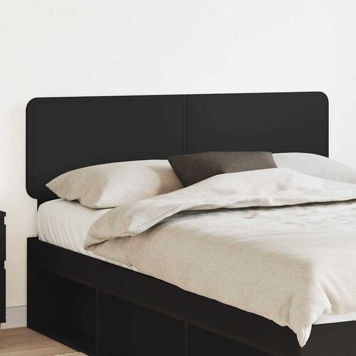 vidaXL Vzglavje z vzglavjem Črna Orehovina 140 cm Konstruiran les Cene
