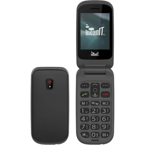 Mean IT Telefon mobilni, Dual SIM, 2.4”, SOS tipka, veliki znakovi – FLIP 1 Crni