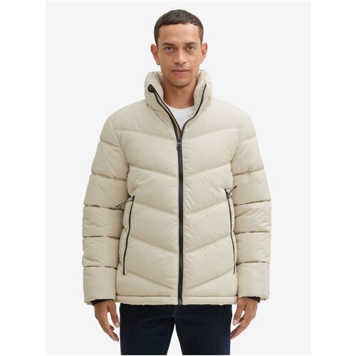 Tom Tailor Beige men's quilted jacket - Men's Cene