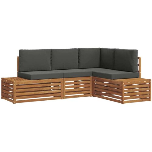  Setovi sofa s jastukom 4 Komad Prirodna i antracit Slike
