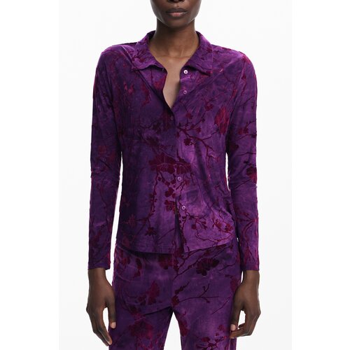 Desigual WOMEN&amp;amp;#39;S LONG-SLEEVED PURPLE SHIRT Slike