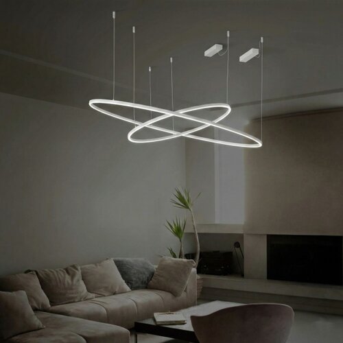 Ideal Lux led luster na sajli oracle slim LED/37W/230V 2700K prečnika 70 cm beo Slike