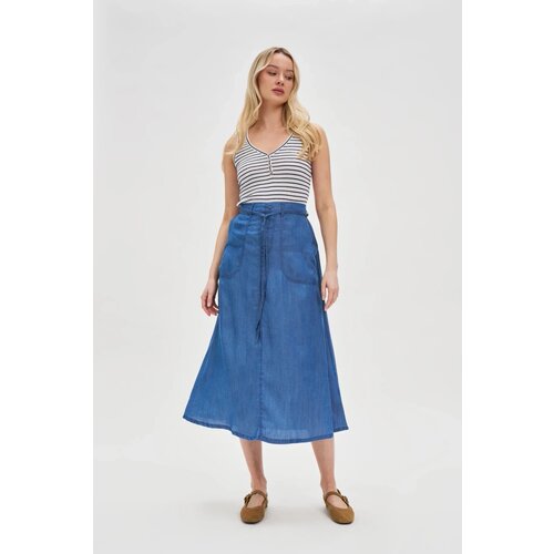 Marisse Women's Skirt L-Sc-4608 Blue Cene