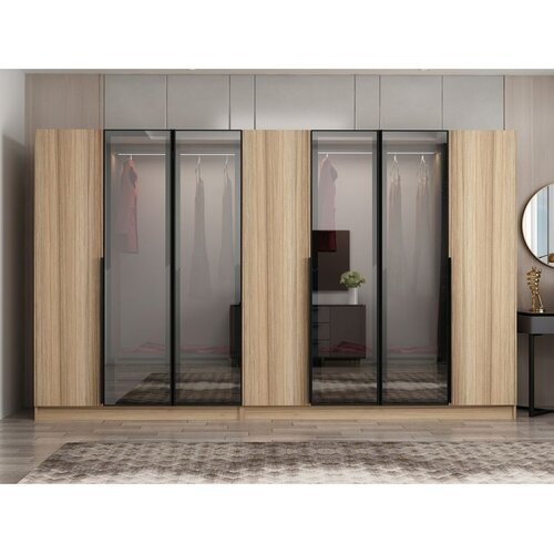Hanah home ormar sa reflektujućim staklom Nisa 20615, 315 cm, dore Cene