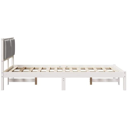  Krevetni okvir s tapiciranim uzglavljem Svijetlo siva Bijela 120 x 200 cm Slike