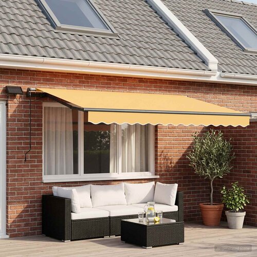  Povlačivi tende Pijesak 350 x 250 cm Tkanina i Aluminij Cijene