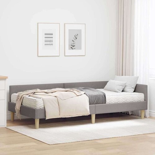  Kotni okvir postelje z matrico z vzmetnico 2 pcs Taupe blago, (5000123581) Cene
