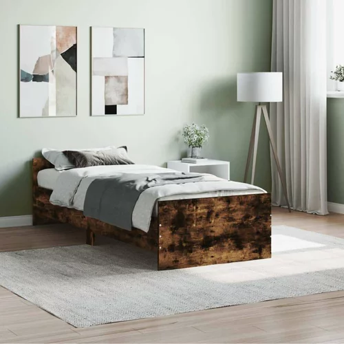  kreveta boja hrasta 75x190 cm mali od konstruiranog drva