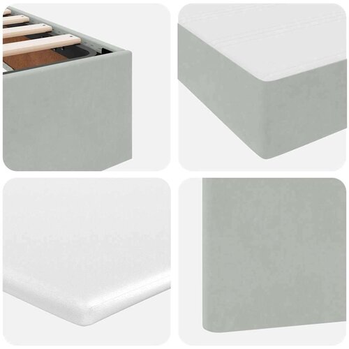  Krevet s od storage s madracem Svijetlo siva 90 x 200 cm - Svjetlosiva 180 x 200 cm Gladak dizajn Slike