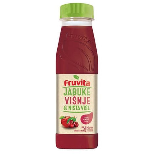 Fruvita Negazirani sok Jabuke i višnje, 0.33l Cene