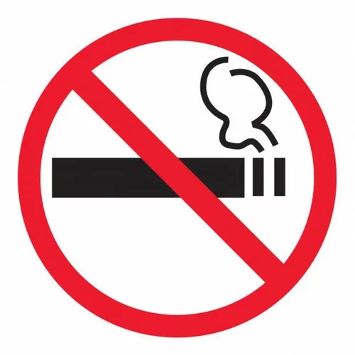 Apli Nalepka – Prepovedano kajenje, zrcalni tisk