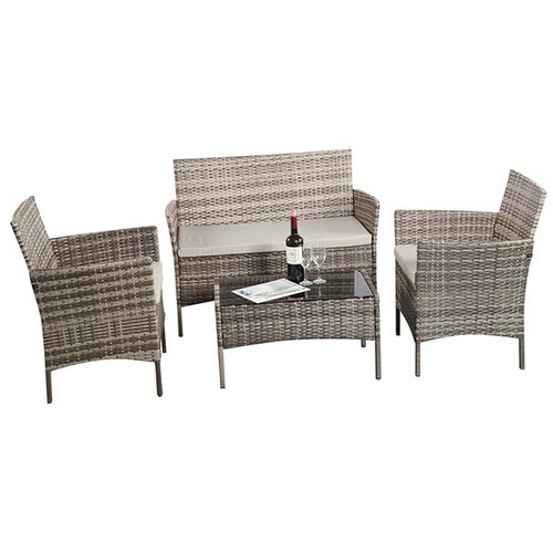  Baštenska garnitura od ratana siva 22-006210G Cene