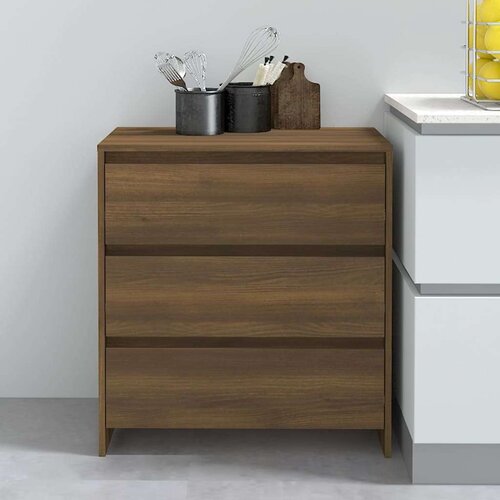  Komoda boja smeđeg hrasta 70 x 41 x 75 cm od iverice Slike