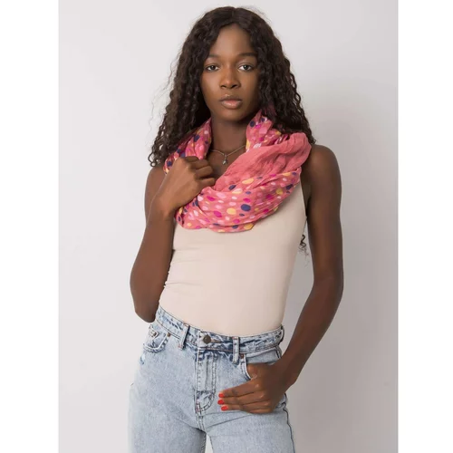 Fashion Hunters Dusty pink scarf with colored polka dots