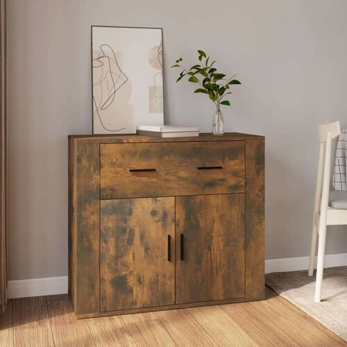  Komoda boja dimljenog hrasta 80x33x70 cm od konstruiranog drva Cijene
