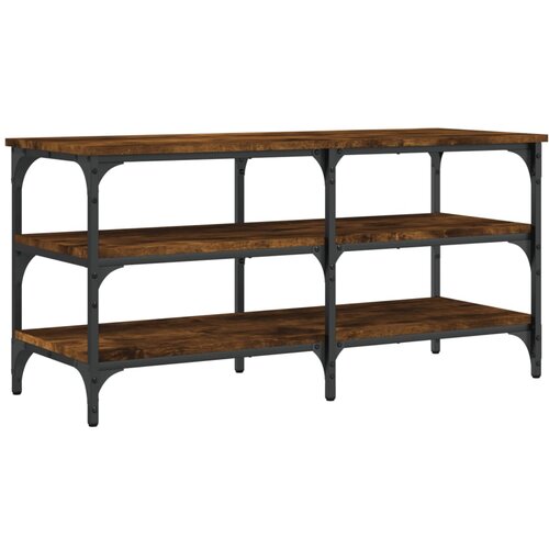 Maison Chic Klop za čevlje - Sedež za čevlje dimljen hrast 100x38,5x49 cm inženirski les, (21776367) Slike