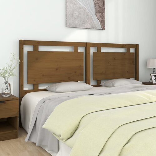  Uzglavlje za krevet boja meda 185,5x4x100 cm masivna borovina Slike