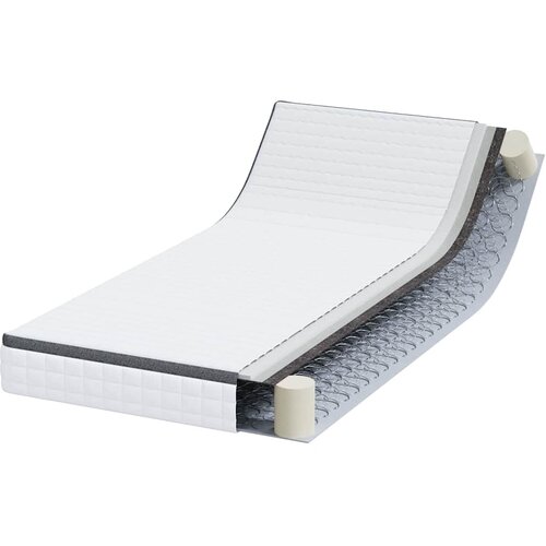  Madrac Bijela i siva 100 x 200 cm Bonell opruga Slike