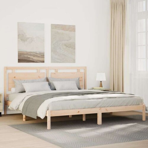 vidaXL Daljši posteljni okvir brez vzmetnice 200x210 cm trden les Cene