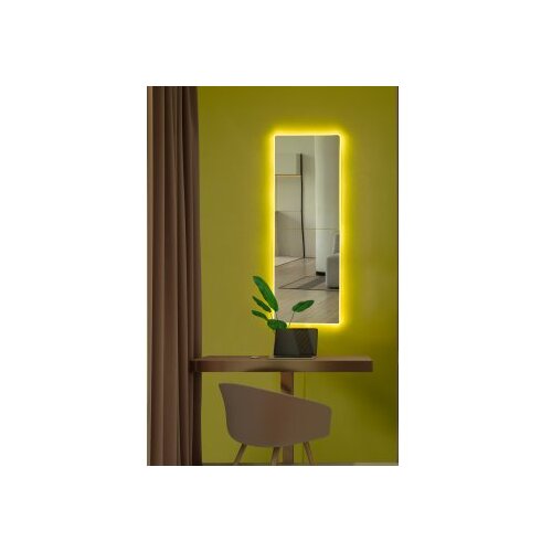 Hanah home ogledalo sa led osvetljenjem rectangular 20x80 cm yellow Cene