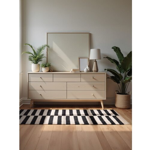 Hanse Home Crno-bijeli obostrani/ručno rađen vuneni tepih 80x150 cm Donna &amp;ndash; Slike